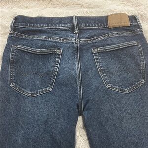 American Eagle Outfitters Men's Deep Blue Slim Boot Cut Jeans